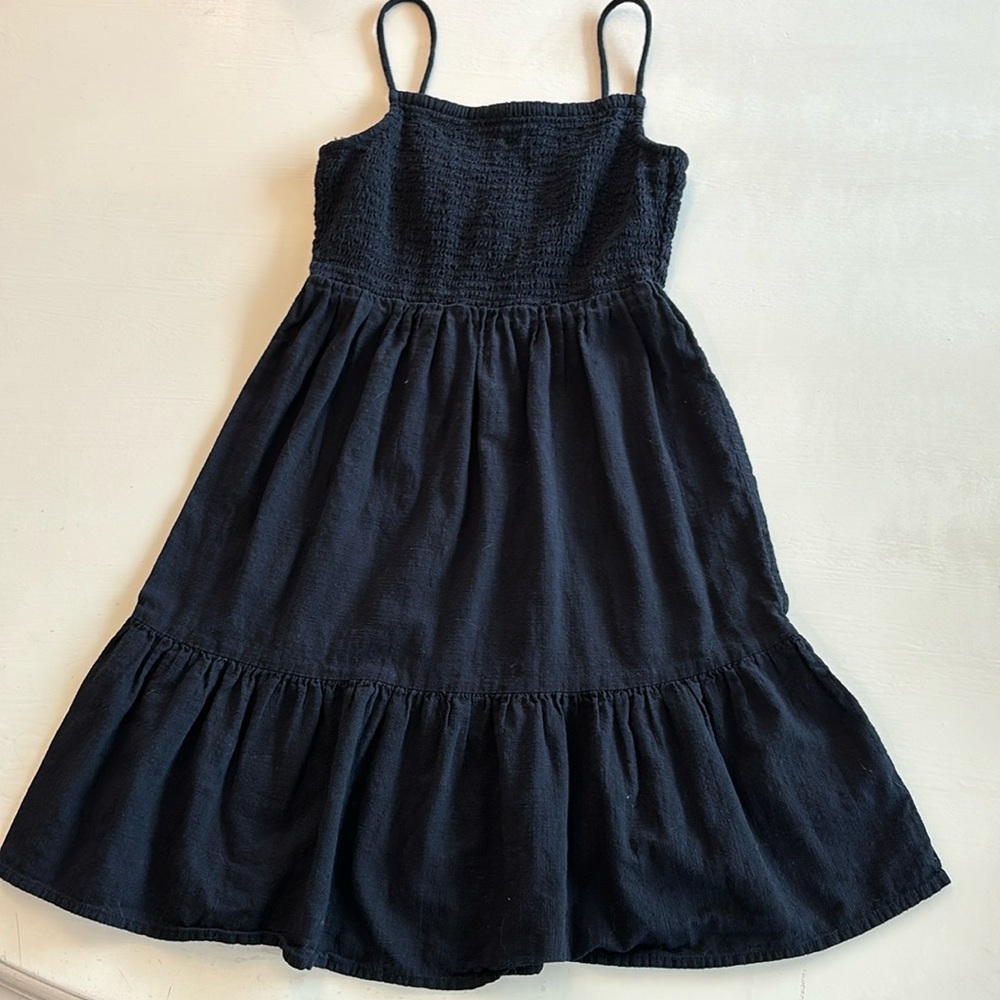 Black flowy mini dress